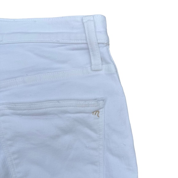 Madewell High-Rise Skinny Jeans in Pure White: Step-Hem Edition Women Stretch 27 - Picture 12 of 13